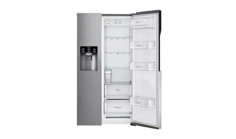 LG Side-by-Side | 606 L Kapazität | Eis-, Crushed Ice- und Wasserspender | Total No Frost, GSL561PZUZ